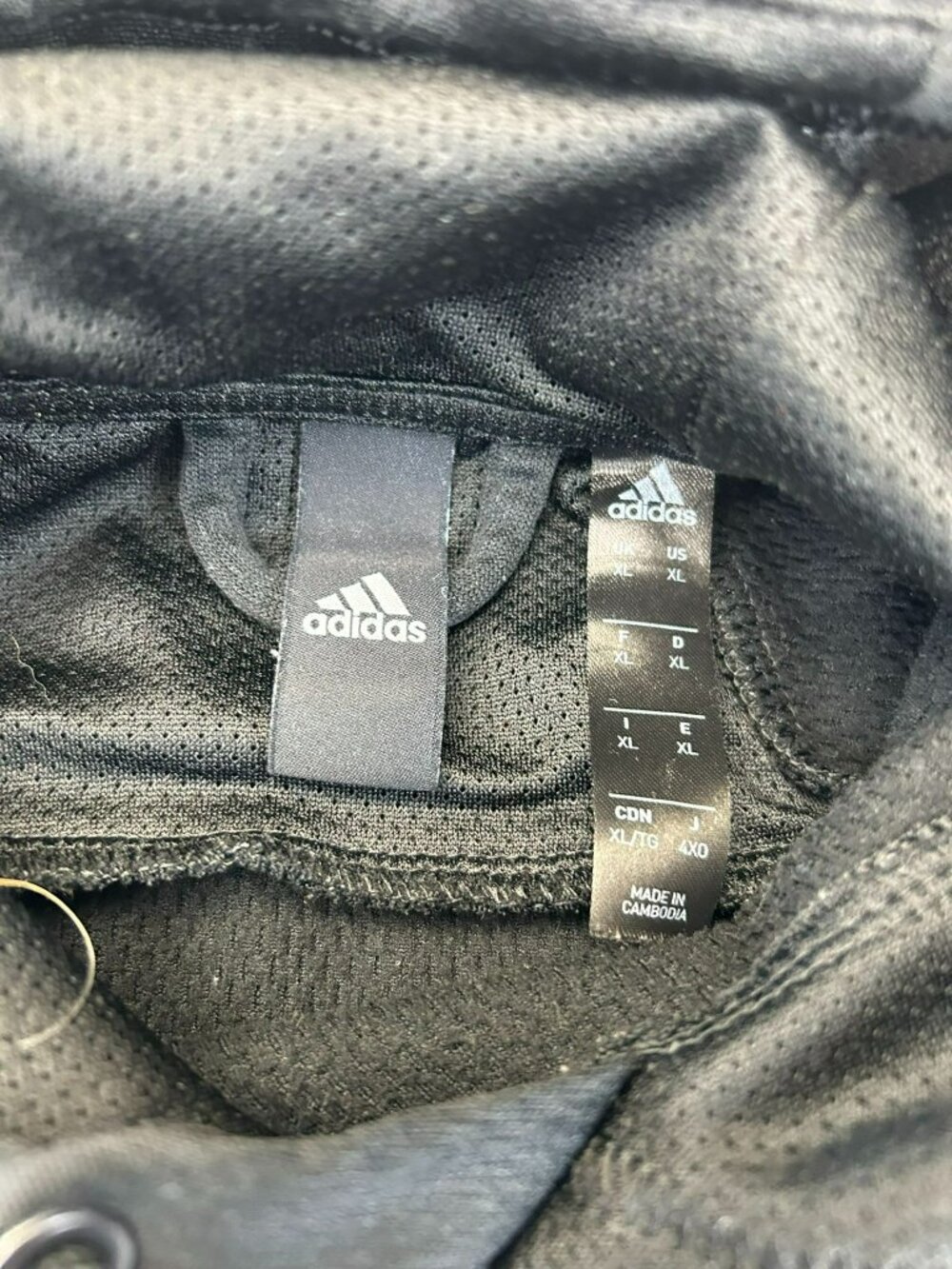 Adidas Mens Hoodie Black Size XL Polyester Graphic Logo Pullover - Picture 3 of 4